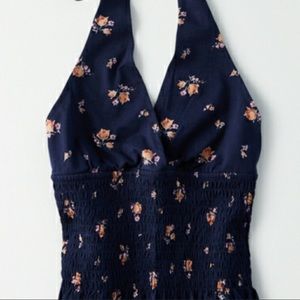 American Eagle Smocked halter top